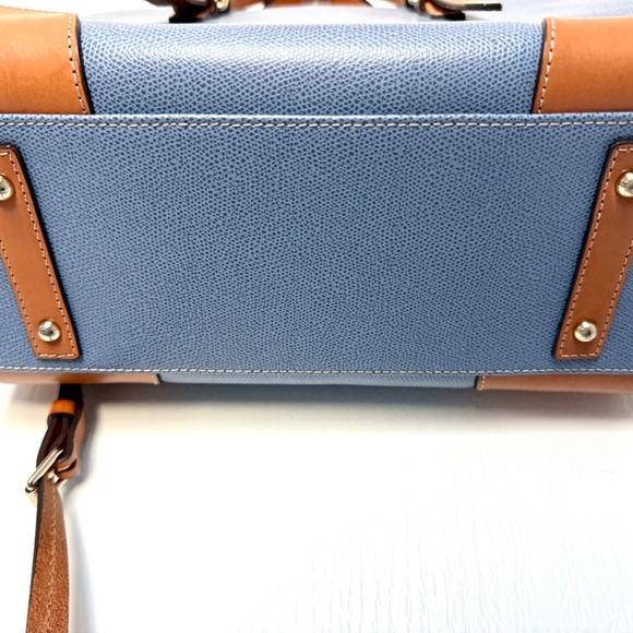 Dooney and Bourke Blue Pebbled Leather Satchel or Crossbody - Picture 5 of 7